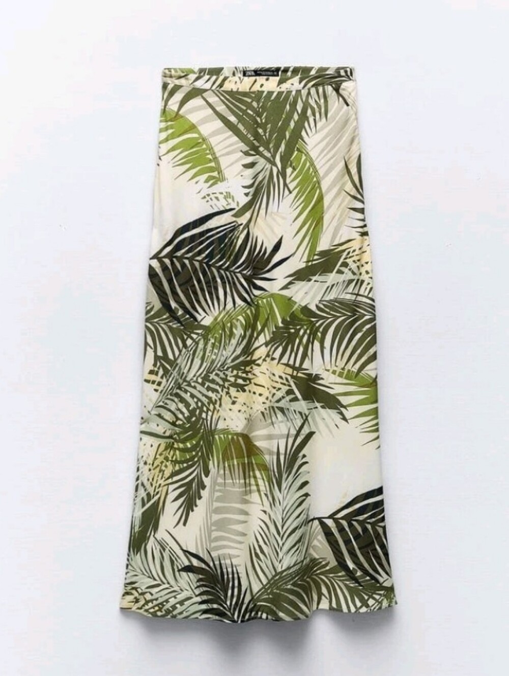 Zara Tropical Print Midi Skirt